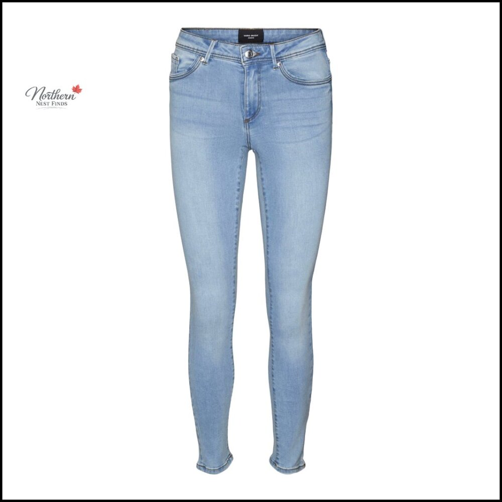 Skinny Fit Jeans with Stretchy Comfort and Zip Fly